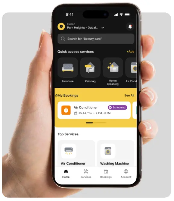 CityBees mobile app for booking and managing maintenance services